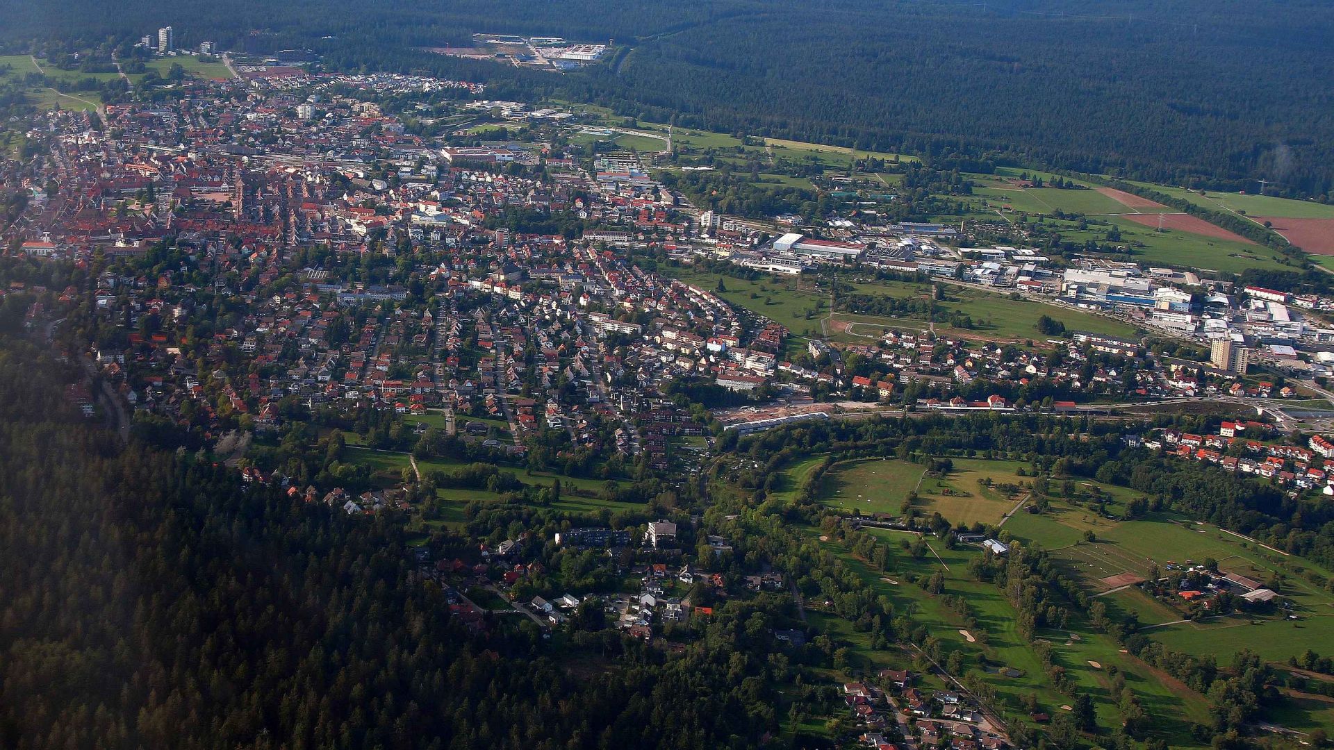 Luftbild von Freudenstadt aus südlicher Richtung am 10.09.2019